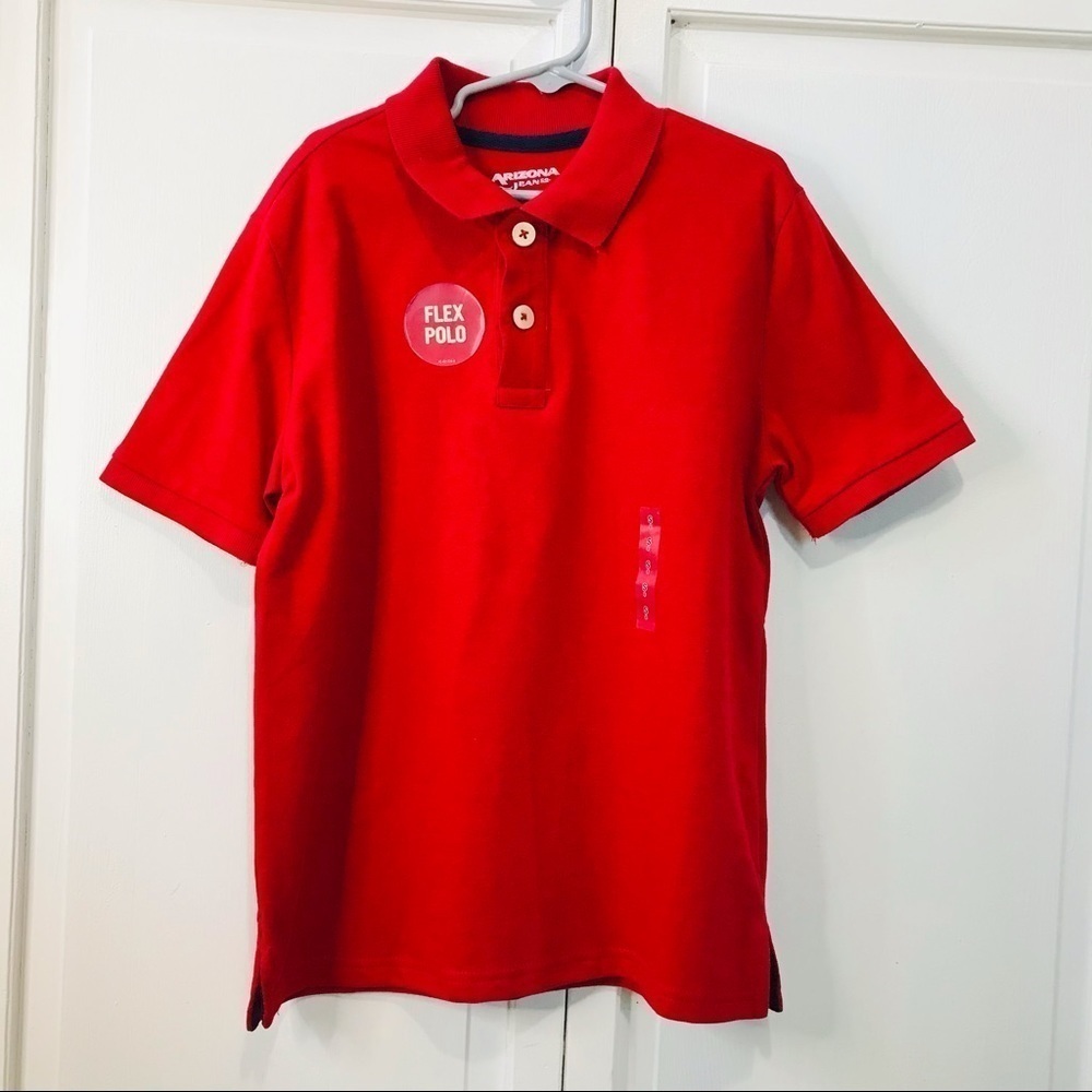 ARIZONA Red Short Sleeve Polo Shirt Size Small